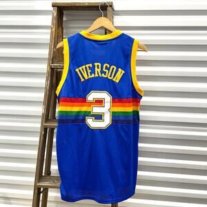 Allen Iverson NBA Denver Nuggets #3 Hardwood Classica Jersey Rainbow